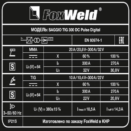 Аппарат аргонодуговой сварки SAGGIO TIG 300 DC Pulse Digital-5